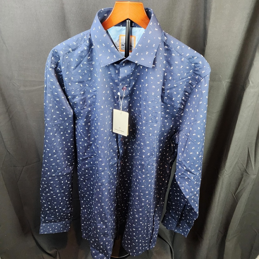 Being Animal Long Sleeve‎ Button Up Blue Size 3XL